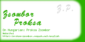 zsombor proksa business card